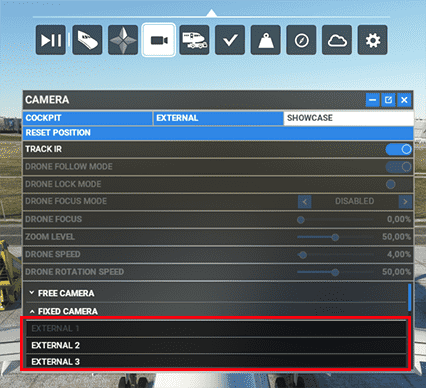 Fixed Camera Menu