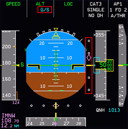 PFD glideslope deviation marker